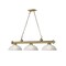 Z-Lite Cordon 3 Light Billiard, Rubbed Brass & White Linen 2306-3RB-DWL14 - alternate 3